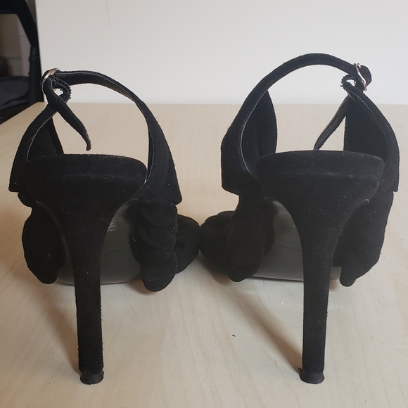 Black Suede 'Vinnie' Knotted Slingback Sandal by Charles David SIZE 8 - Picture 12 of 14